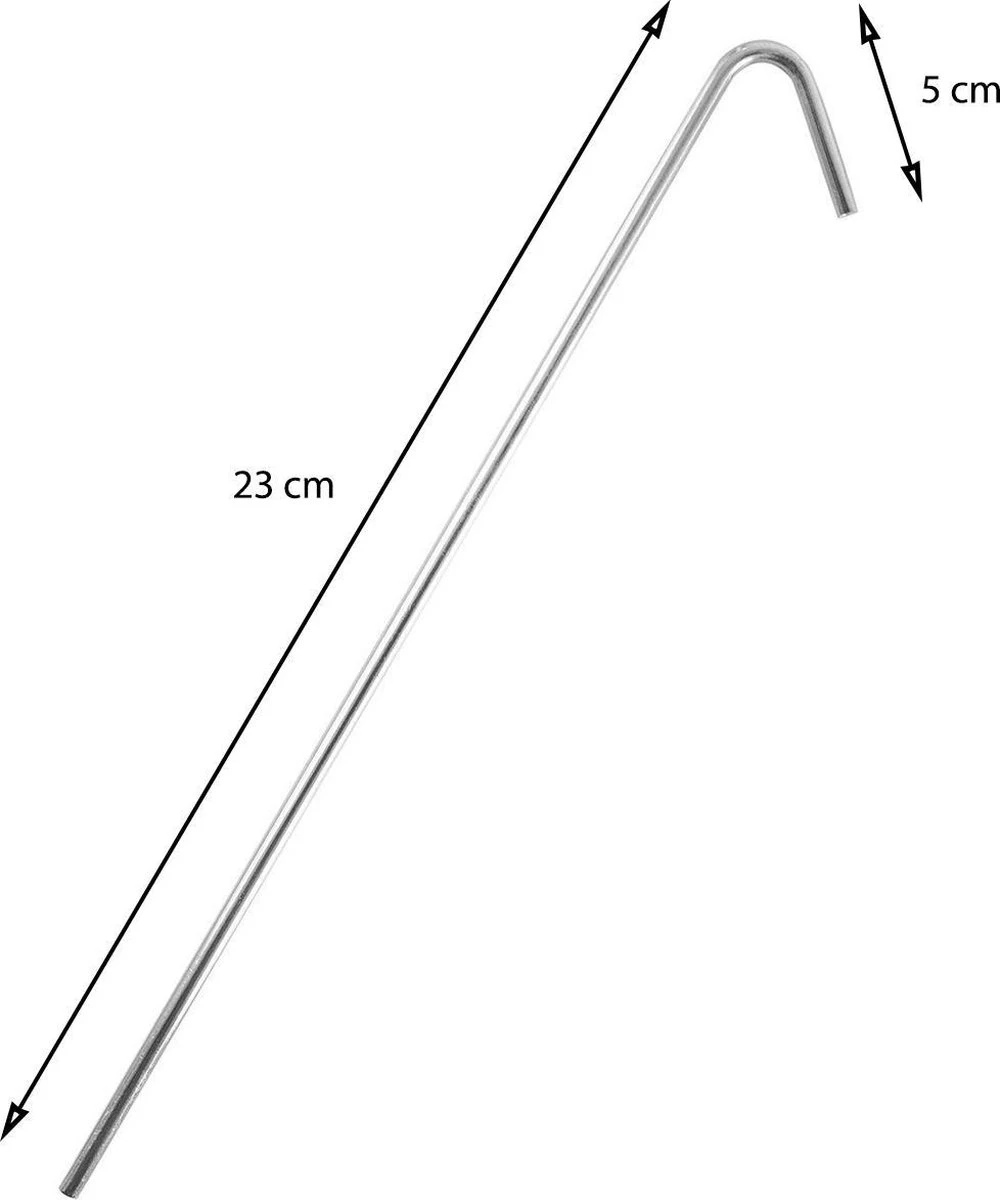 Stalen Tentharingen Set - 12 Stuks - 23 Cm | Staal | Opzetten Tent | Tentspijkers | Tentspijker | Haringen | Tentharing | Haring | Camping | Kamperen 2 Stalen Tentharingen Set - 12 Stuks - 23 Cm | Staal | Opzetten Tent | Tentspijkers | Tentspijker | Haringen | Tentharing | Haring | Camping | Kamperen - Afbeelding 2