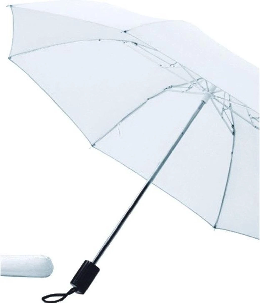 Merkloos Opvouwbare Paraplu Wit 85 Cm 3 Merkloos Opvouwbare Paraplu Wit 85 Cm - Afbeelding 3