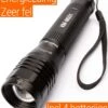 Led Zaklamp - Zeer Fel 2000 Lumen - Inclusief 4 AA Batterijen - King Mungo Zaklampen