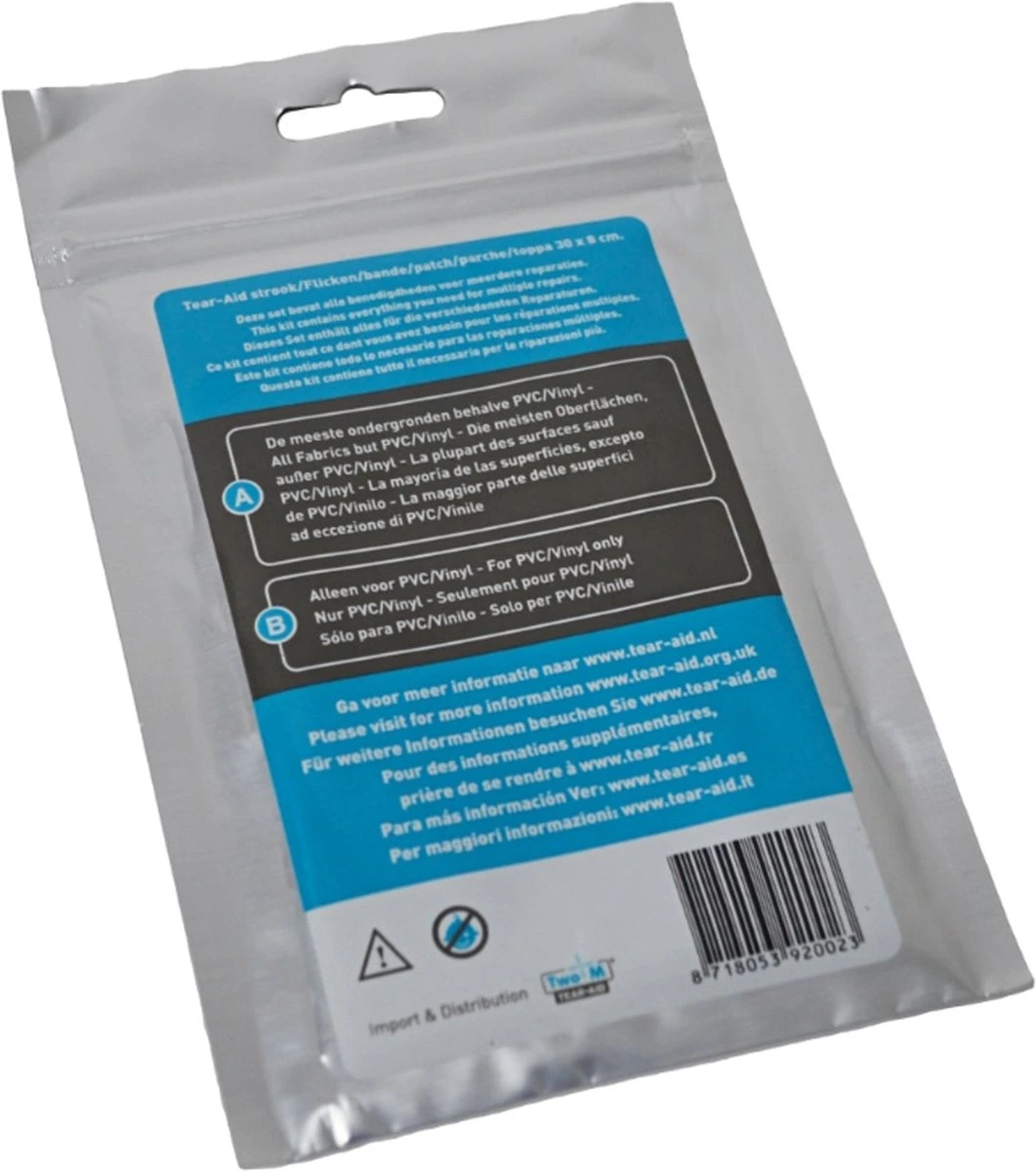 Tear-Aid - Reparatiemiddel - Type B - Standaard Set 2 Tear-Aid - Reparatiemiddel - Type B - Standaard Set - Afbeelding 2