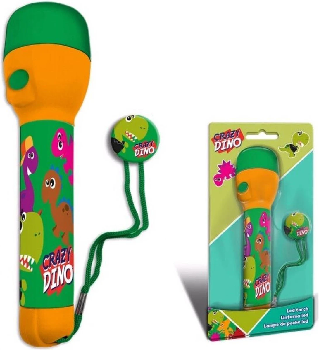 Crazy Dino ''Dinosaurus'' Zaklamp 11 X 21CM 3 Crazy Dino ''Dinosaurus'' Zaklamp 11 X 21CM - Afbeelding 3