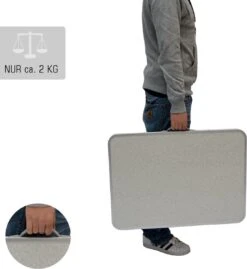 Alu Campingtafel 70x55cm - Inklapbbar Kampeertafel - Picknicktafel Licht Vouwtafel Klaptafel Grijs -Bo Camp Goedkope Winkel 1102x1200 1