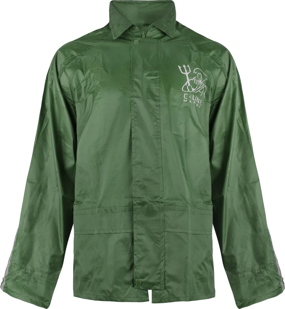 C-Line Regenpak Met Capuchon - Groen - Reflecterend - Nieuw Model - Volwassen Maat XXL 12 C-Line Regenpak Met Capuchon - Groen - Reflecterend - Nieuw Model - Volwassen Maat XXL - Afbeelding 12