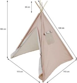 KidCollection Premium Tipitent - 103x103x160cm - Roze -Bo Camp Goedkope Winkel 1113x1200 2