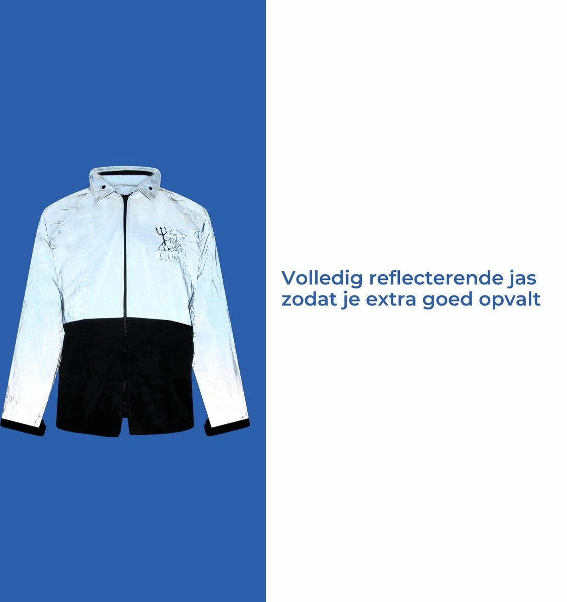 C-Line Regenpak Met Capuchon - Reflecterende Jas - Nieuw Model - Volwassen Maat M 5 C-Line Regenpak Met Capuchon - Reflecterende Jas - Nieuw Model - Volwassen Maat M - Afbeelding 5