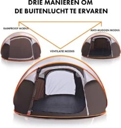 Fly Lab Luxe Pop Up Tent - Kampeer Tent - Grijs/Oranje - 4 Persoons 15 Fly Lab Luxe Pop Up Tent - Kampeer Tent - Grijs/Oranje - 4 Persoons -Bo Camp Goedkope Winkel 1136x1200 2