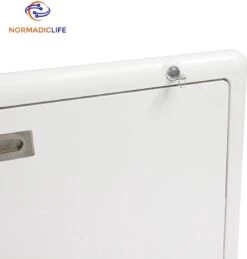 Merkloos NormadicLife® - Outdoor – Opklapbare Tafel - Eettafel – Tafel Voor Buitenkeuken - Caravan – Camper – Picknicktafel - Ingebouwd Ledlicht – Wit -Bo Camp Goedkope Winkel 1144x1200