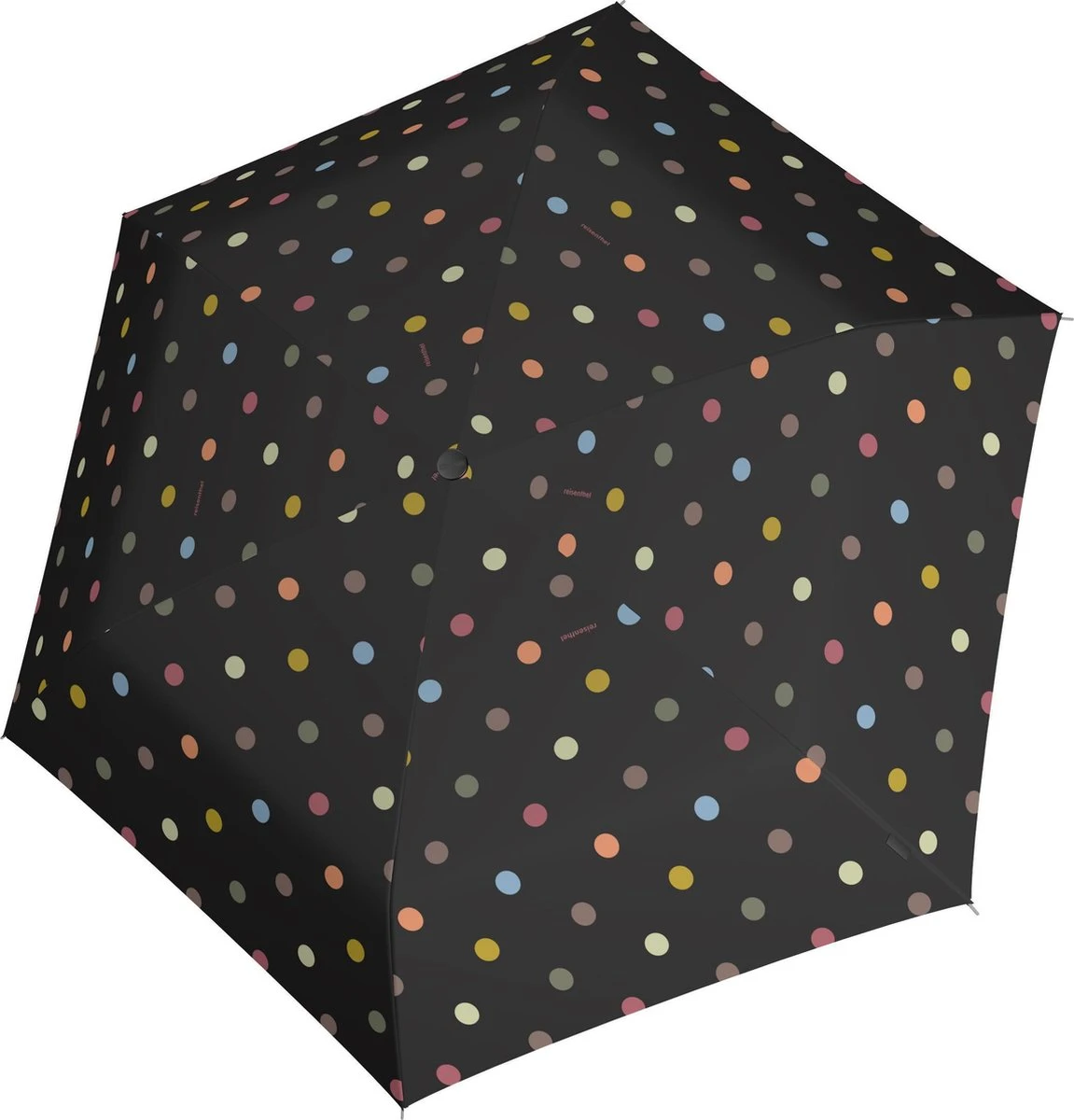Reisenthel Umbrella Pocket Mini Opvouwbare Mini Paraplu - ø 97 Cm - Dots Zwart 2 Reisenthel Umbrella Pocket Mini Opvouwbare Mini Paraplu - ø 97 Cm - Dots Zwart - Afbeelding 2