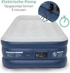 LifeGoods Luchtbed - 1 Persoons - Met Ingebouwde Pomp - Incl. Draagtas En Reparatiekit -Bo Camp Goedkope Winkel 1159x1200 5