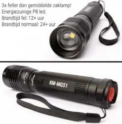 Led Zaklamp - Zeer Fel 2000 Lumen - Inclusief 4 AA Batterijen - King Mungo Zaklampen -Bo Camp Goedkope Winkel 1174x1200 5