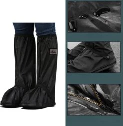 EASTWALL Cover Pro Schoenhoezen - Schoenovertrek Herbruikbaar - Bescherm Je Schoenen Tegen Water, Modder En Sneeuw - Universele Waterdichte Overschoenen - Schoenbeschermers - Anti-slip - Trekkoord Afsluiting - Zwart - Maat 43-44 -Bo Camp Goedkope Winkel 1177x1200 2