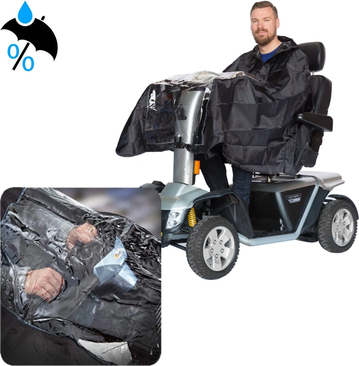 Merkloos Rolstoelhoes En Scootmobiel Hoes Poncho - Waterdicht - Deken Voetenzak Regencape Regenjas - Accessoires Hoes Rolstoel - Regenpak Regenjas - ONE-SIZE 1 Merkloos Rolstoelhoes En Scootmobiel Hoes Poncho - Waterdicht - Deken Voetenzak Regencape Regenjas - Accessoires Hoes Rolstoel - Regenpak Regenjas - ONE-SIZE