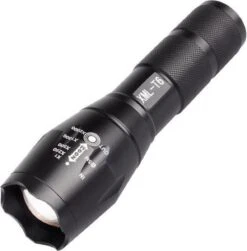 FlinQ Militaire Zaklamp - LED Zaklamp - Inclusief 3 Batterijen - Inzoombaar - 2000 Lumen