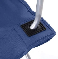 Set Van 2 Opvouwbare Campingstoelen, Klapstoelen Voor Buiten, Comfortabel, Met Armleuningen En Bekerhouders, Stabiel Frame, Draagvermogen 120 Kg - Blauw -Bo Camp Goedkope Winkel 1183x1200