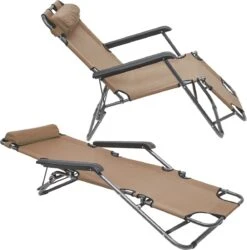 Ligstoel Opvouwbaar 155x60cm - Lichte Ligbed Relaxstoel Tuinstoel Campingstoel Strandstoel -Bo Camp Goedkope Winkel 1186x1200