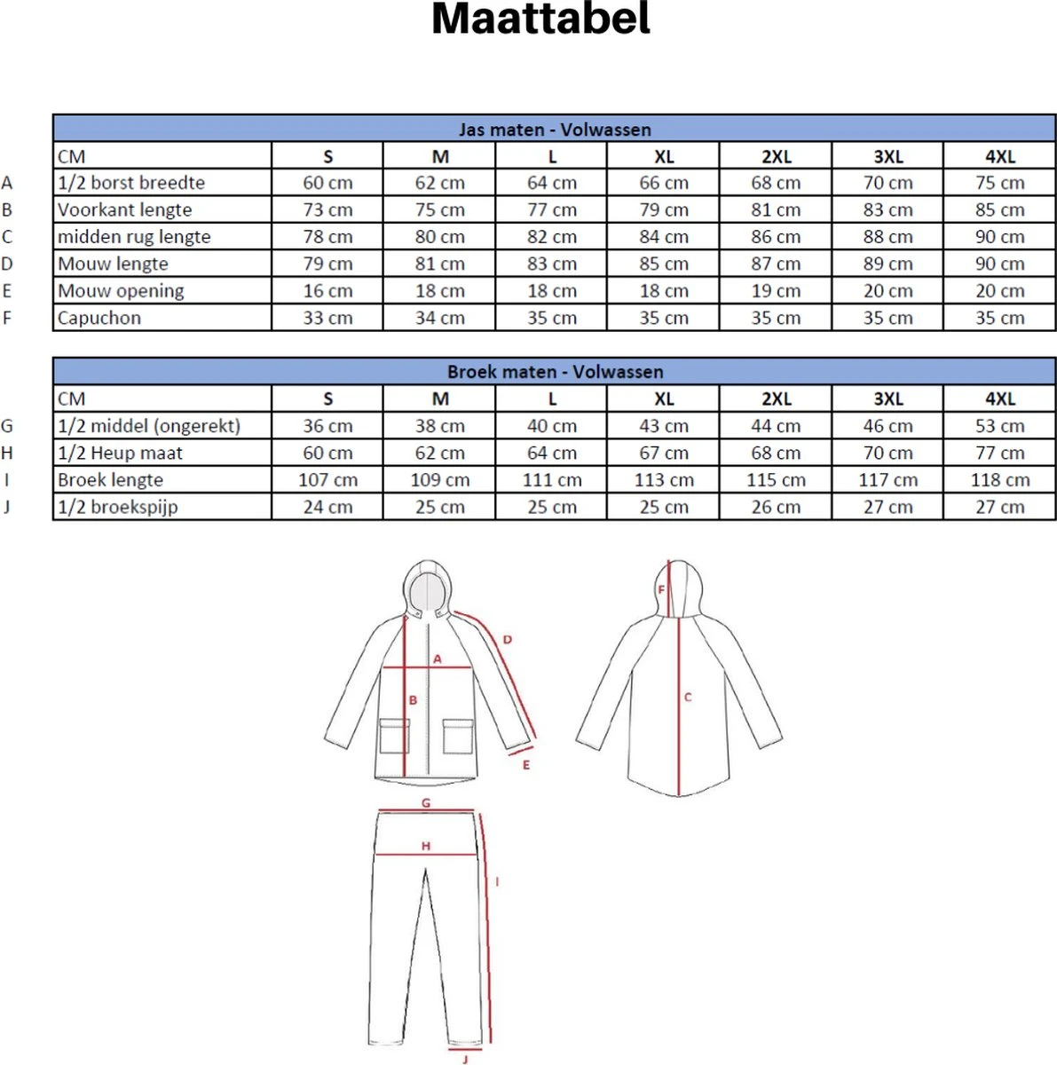 C-Line Regenpak Met Capuchon - Blauw - Reflecterend - Nieuw Model - Volwassen Maat XXXXL 15 C-Line Regenpak Met Capuchon - Blauw - Reflecterend - Nieuw Model - Volwassen Maat XXXXL - Afbeelding 15