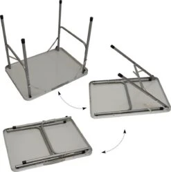 Alu Campingtafel 70x55cm - Inklapbbar Kampeertafel - Picknicktafel Licht Vouwtafel Klaptafel Grijs -Bo Camp Goedkope Winkel 1192x1200 2