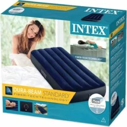 Intex Downy Twin Luchtbed - 1-persoons - 191x76x22 Cm -Bo Camp Goedkope Winkel 1195x1200 20