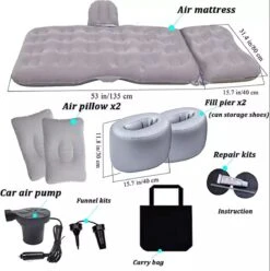 Sophie's Planet® - Auto Luchtbed Met Kussens En Pomp (Grijs) - Auto Matras - Achterbank Matras - Autobed - Car Matress - Comfortabel In De Auto Slapen 5 Sophie's Planet® - Auto Luchtbed Met Kussens En Pomp (Grijs) - Auto Matras - Achterbank Matras - Autobed - Car Matress - Comfortabel In De Auto Slapen -Bo Camp Goedkope Winkel 1196x1200 20