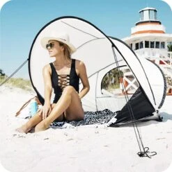 Deryan Luxe Pop Up Strandtent XXL - Anti-UV 50+ - Cream -Bo Camp Goedkope Winkel 1197x1200 29