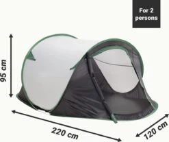 JEMIDI Tweepersoons Pop-up Tent - Opgooitent, Werptent Voor 2 Personen - Ideaal Als Festivaltent Of Kampeertent - Verschillende Kleuren -Bo Camp Goedkope Winkel 1200x1004 1