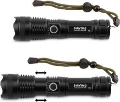 Zaklamp Led Oplaadbaar - Sterke 5000 MAh Batterij - 2000 Lumen - 5 Lichtmodi - USB - Zoom - 1 Jaar Garantie -Bo Camp Goedkope Winkel 1200x1014 5