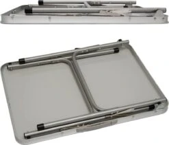 Alu Campingtafel 70x55cm - Inklapbbar Kampeertafel - Picknicktafel Licht Vouwtafel Klaptafel Grijs -Bo Camp Goedkope Winkel 1200x1024