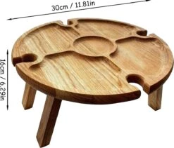 Merkloos Opvouwbare Draagbare Picknicktafel, Outdoor Opvouwbare Lichtgewicht Kampeertafel 30,5 Cm Kleine Houten Wijnpicknicktafel Voor Feest, Strand, Tuin, Camping, Barbecue, Reizen -Bo Camp Goedkope Winkel 1200x1027