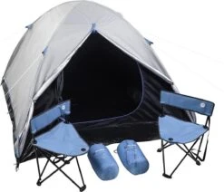 MaxxSport Camping Set - 2 Persoons - Tent + Slaapzakken + Campingstoelen - 200x190x120cm -Bo Camp Goedkope Winkel 1200x1032 3