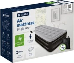 BluMill Eenpersoons Luchtbed - Met Ingebouwde Pomp - Luchtbed Zelfopblazend - Incl. Draagtas - 191x99x36 Cm -Bo Camp Goedkope Winkel 1200x1032 6