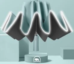 Tamarow™ Automatische Opvouwbare Paraplu - Omgekeerd Design - Windproof - Lichtgewicht - Reflectie - Omgekeerd Design - Licht Groen -Bo Camp Goedkope Winkel 1200x1033 1