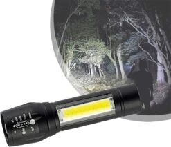 Zaklamp Oplaadbaar 2000 Lumen - Waterproof - Zeer Fel - Klein - 2 In 1 - Led