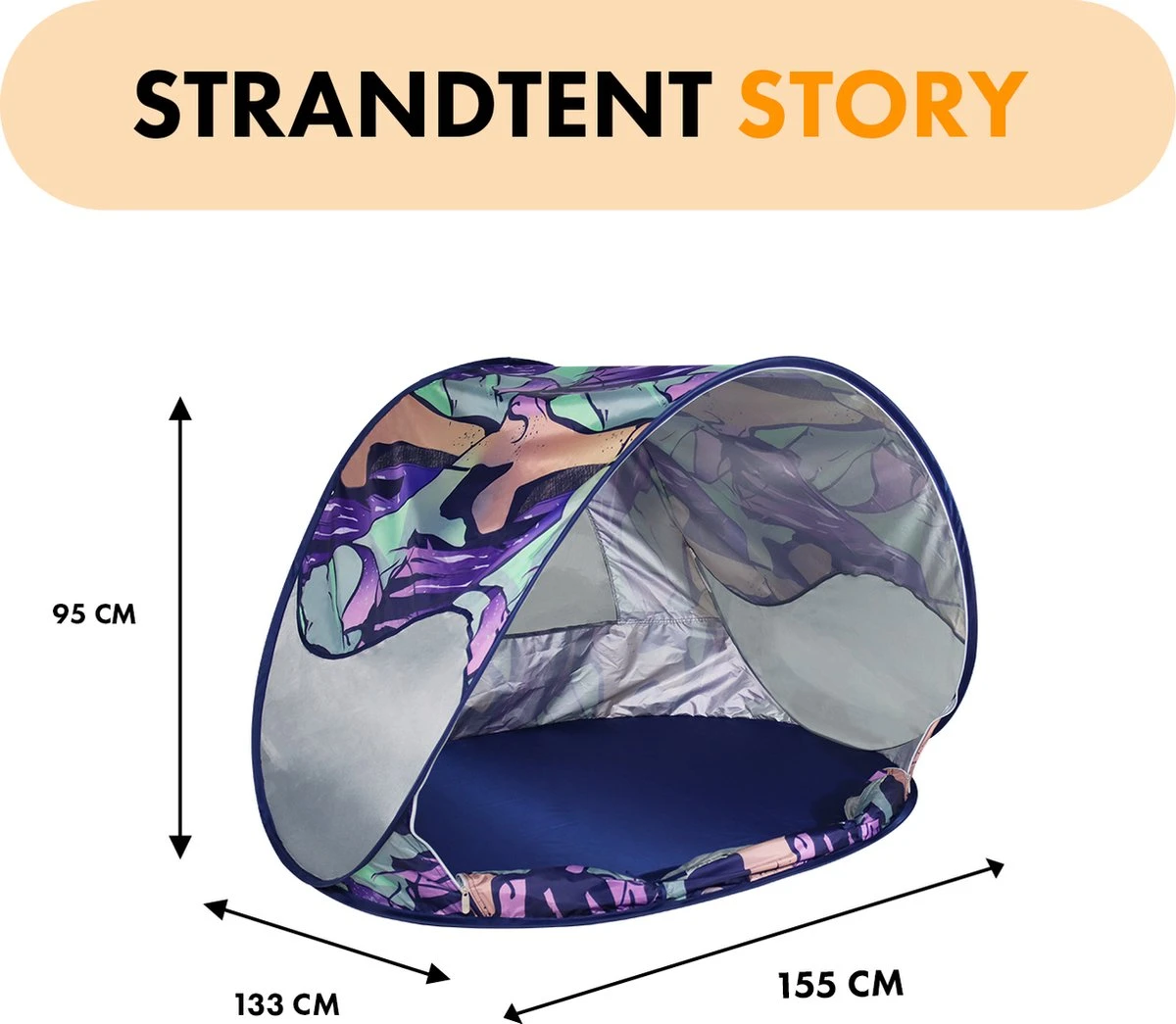 Deryan Luxe Pop Up Strandtent - Anti-UV 50+ - Story 4 Deryan Luxe Pop Up Strandtent - Anti-UV 50+ - Story - Afbeelding 4