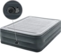 Intex Luchtbed - 2-Persoons - 152 X 203 X 33 Cm - Grijs - Met Ingebouwde Pomp, Hoeslaken Wit En Reparatieset -Bo Camp Goedkope Winkel 1200x1047 10