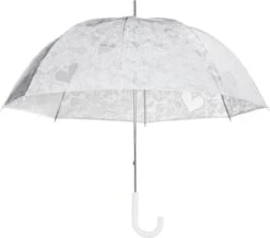 Paraplu Met Hartjes TRANSPARANT - HANDOPENING - Ø 95 CM - TRANSPARANT - Paraplu - Fashion Dessin