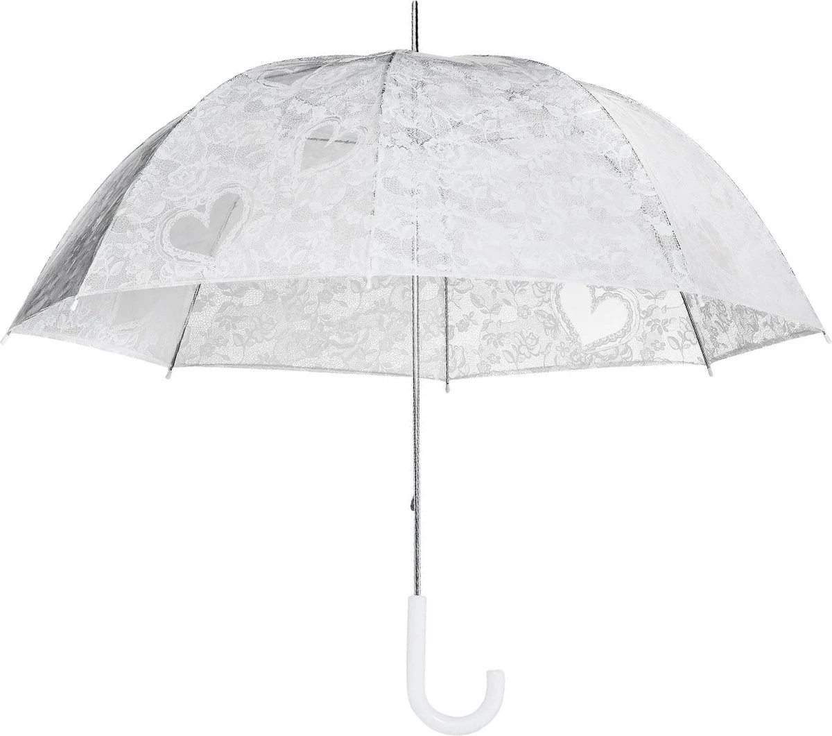 Paraplu Met Hartjes TRANSPARANT - HANDOPENING - Ø 95 CM - TRANSPARANT - Paraplu - Fashion Dessin 1 Paraplu Met Hartjes TRANSPARANT - HANDOPENING - Ø 95 CM - TRANSPARANT - Paraplu - Fashion Dessin