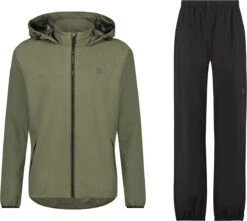 AGU GO Regenpak Essential Dames & Heren - Groen - M - Waterdicht & Ademend