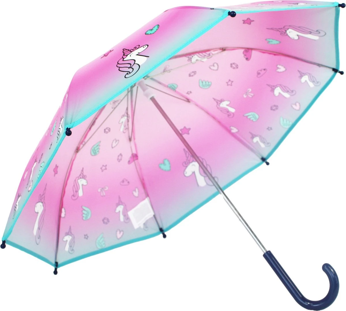 Milky Kiss Don't Worry About Rain Paraplu - Multi - Unicorn 2 Milky Kiss Don't Worry About Rain Paraplu - Multi - Unicorn - Afbeelding 2