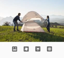 Cloud Up 3 Upgraded - Naturehike® - Tent 3 Persoons - Lichtgewicht Tent - Incl. Grondzeil - 20D 4000MM - Outdoor Kampeertent - Waterdicht - Hiking & Wandelen -Bo Camp Goedkope Winkel 1200x1080 1
