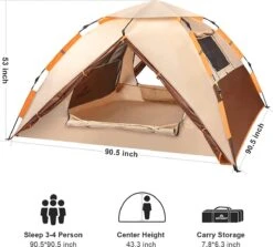 Merkloos Kamping Tent / Absolutely Waterproof, Lightweight Camping Tent With - Tent Ideal For Camping In The Garden, Dome Tent, 13 Merkloos Kamping Tent / Absolutely Waterproof, Lightweight Camping Tent With - Tent Ideal For Camping In The Garden, Dome Tent, -Bo Camp Goedkope Winkel 1200x1083 2
