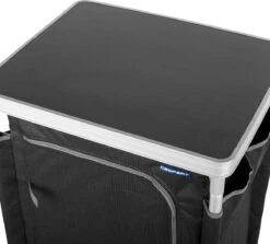 Campart Campingkast CU-0719 – Opvouwbaar En Verstelbaar - 4 Verstelbare Poten - 3 Lagen - Aluminium Frame - Grijs -Bo Camp Goedkope Winkel 1200x1084 1