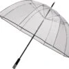 Impliva - Koepelparaplu - Ø 111 Cm - Transparant Zwart