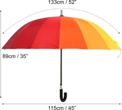 Biggdesign Moods Up Regenboog Paraplu - Windbestendig - Lichte Design - Voor Heren En Dames - Ø110 Cm -Bo Camp Goedkope Winkel 1200x1089 3