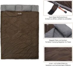 Where Tomorrow Double Slaapzak 220 X 150 Cm Diverse Kleuren - Bruin -Bo Camp Goedkope Winkel 1200x1090