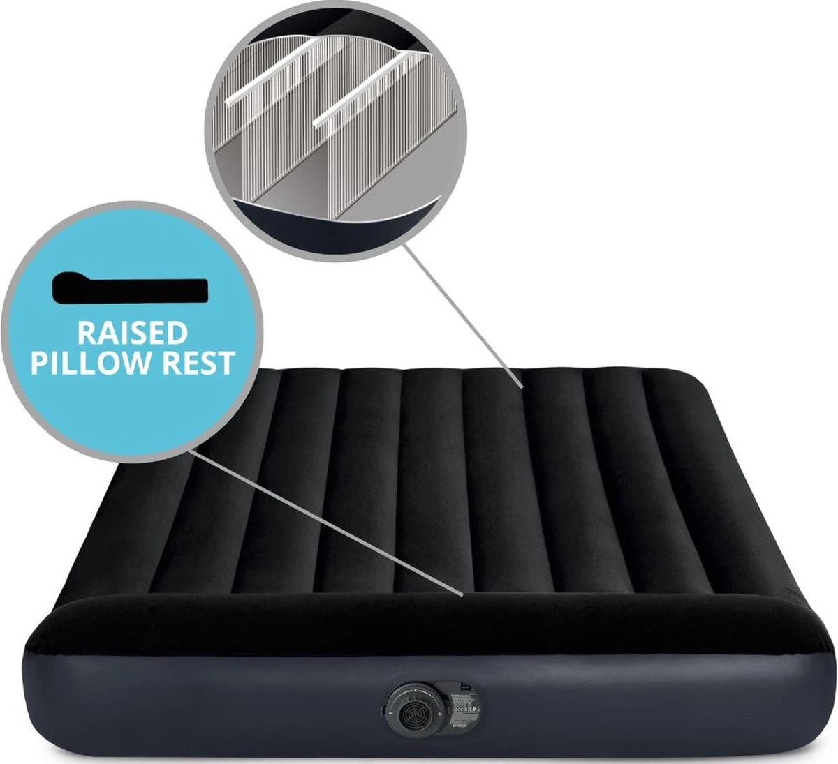 Intex Pillow Rest Classic Queen Luchtbed - 2-persoons - 152x203x25 Cm 18 Intex Pillow Rest Classic Queen Luchtbed - 2-persoons - 152x203x25 Cm - Afbeelding 18