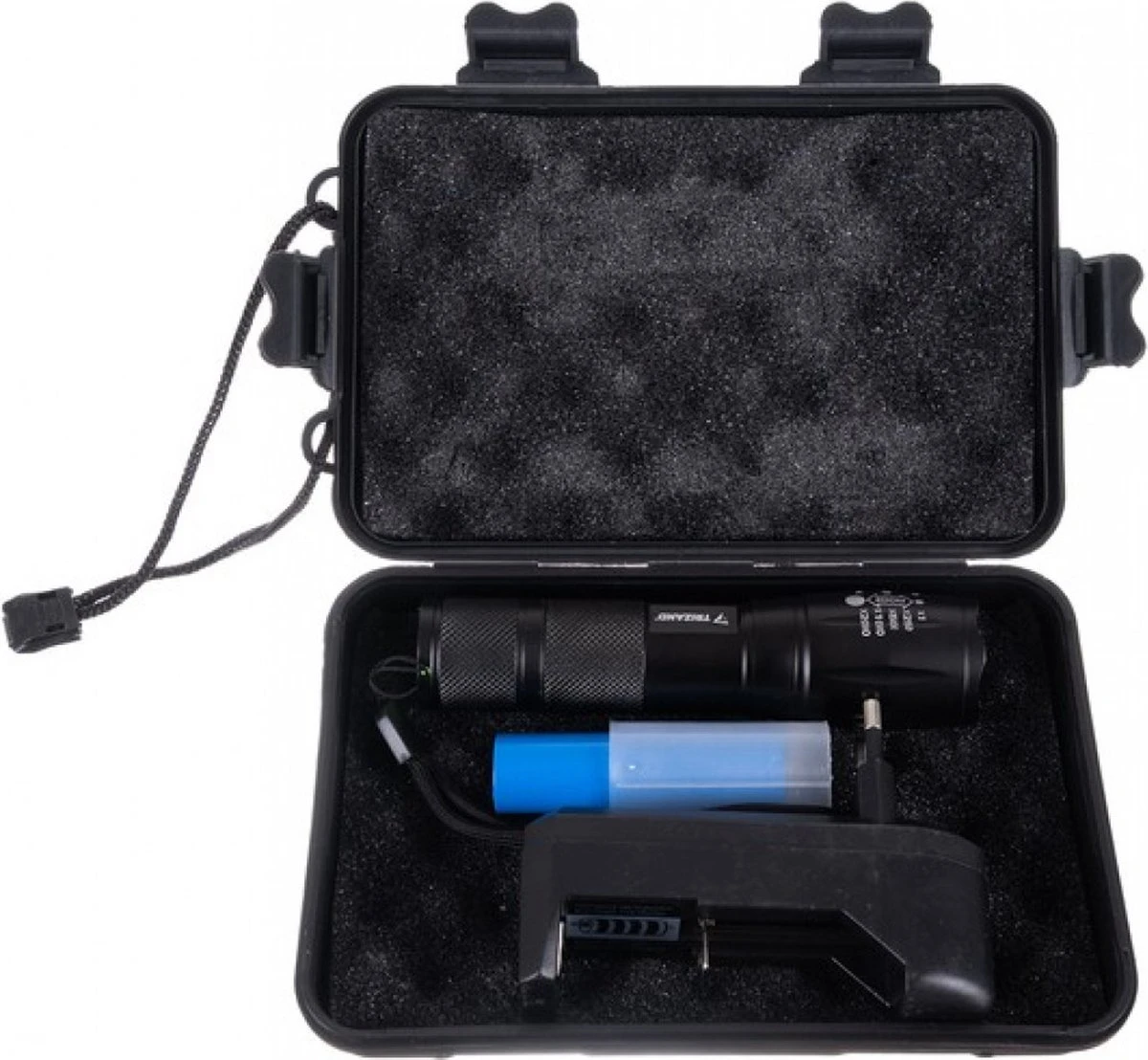 Zaklamp Led Oplaadbaar (inclusief 5000 MAh Batterij) - Oplaadbaar – Waterproof – 3000 Lumen – Zwart 5 Zaklamp Led Oplaadbaar (inclusief 5000 MAh Batterij) - Oplaadbaar – Waterproof – 3000 Lumen – Zwart - Afbeelding 5