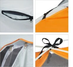 Relaxdays Strandtent Pop-up - Omkleedtent - 145x180 Cm - 2-3 Personen - Beachtent -compact - Oranje -Bo Camp Goedkope Winkel 1200x1113 3