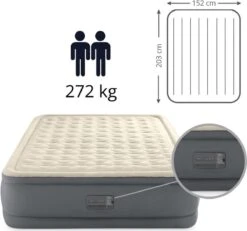 Intex Premaire II Elevated Queen Luchtbed - 2-persoons - 203x152x46 Cm -Bo Camp Goedkope Winkel 1200x1123 9