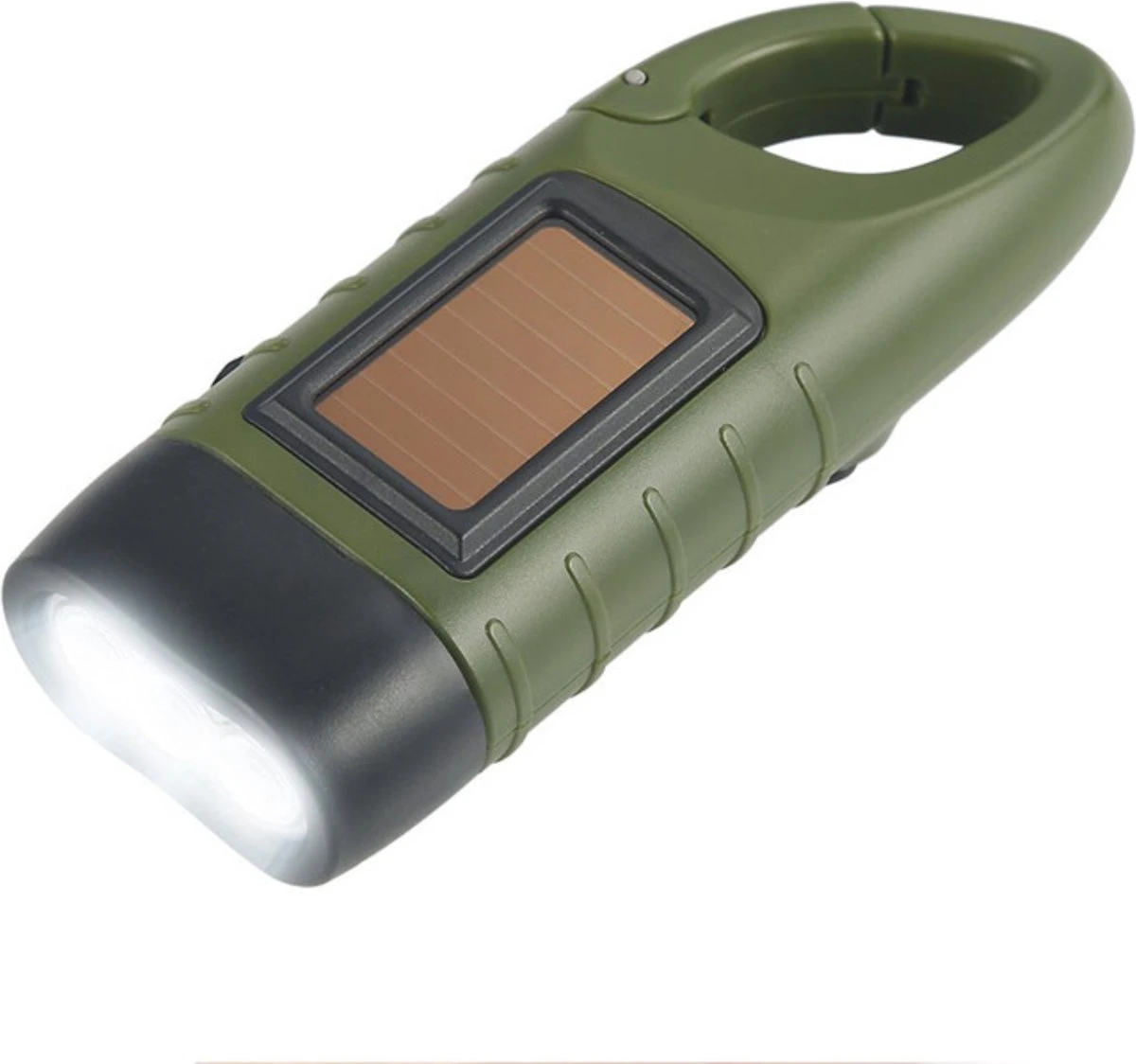 Dynamo En Solar LED Zaklamp Met Clip - Oplaadbare Flashlight - Op Zonne- Energie Gedreven - Met Hand Gedreven Dynamo Oplaad Functie - Handmatig Aangedreven Oplaad Lamp - Geschikt Voor Kamperen, Outdoor Activiteiten, Noodpakket - Groen 3 Dynamo En Solar LED Zaklamp Met Clip - Oplaadbare Flashlight - Op Zonne- Energie Gedreven - Met Hand Gedreven Dynamo Oplaad Functie - Handmatig Aangedreven Oplaad Lamp - Geschikt Voor Kamperen, Outdoor Activiteiten, Noodpakket - Groen - Afbeelding 3