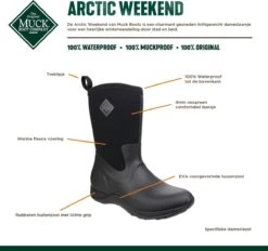 Muck Boot Arctic Weekend Outdoorlaarzen - Zwart - Dames - Maat 39/40 -Bo Camp Goedkope Winkel 1200x1129 2